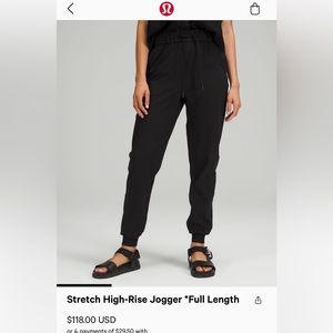Lululemon stretch high rise jogger full length